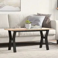Prolenta Maison Exclusive - Conferentietafel met Y-frame, 100x50x45 cm, van grenenhout en staal