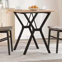 Prolenta Maison Exclusive - Eettafel met Y-frame, 70 x 70 x 75,5 cm, gemaakt van grenenhout en staal