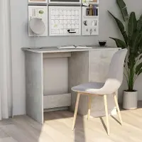 Prolenta Maison Exclusive - Bureau in betonkleur, 100x50x76 cm, gemaakt van houtvezelplaat