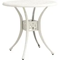 Syfax Tuintafel 78x78x72 cm gietaluminium wit
