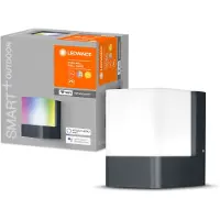 Ledvance SMART+ WiFi Cube LED wandlamp RGBW up Cube, dimbaar, zwart, Aluminium, Modern, slimme wandlamp buiten