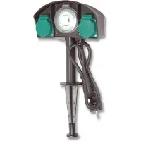 Neuveden XHWS-F06 Tuinpaal, 2 stopcontacten, timer