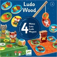 Djeco Educatief spel LudoWood 4 spellen,