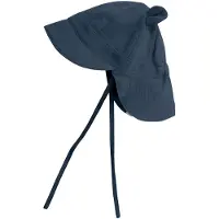 Huttelihut - Kid's Summer Hat Ears Muslin - Hoed 50 cm - 12-24 Months, blauw
