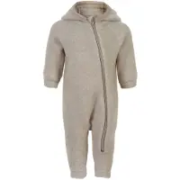 Mikk-Line Overall m. Kapuze - Wolle - Melange Offwhite - - 56 - Overalls