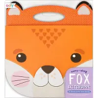 Ooly - Carry along sketchbook - Vos - 60 Blanco geperforeerde vellen - Met klittenband sluiting - Het perfecte formaat voor reizende kunstenaars - Geschikt voor kinderen vanaf 3 jaar
