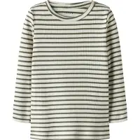 Name it Shirt 'NMNBani' olijfgroen / wit