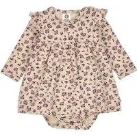 Müsli Rompertje/body '1552086900' beige / donkergroen / pink