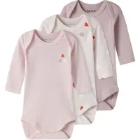 Name it Rompertje/body rosa / oudroze / pastelroze / rood