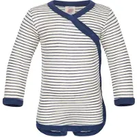 Engel - Kid's Baby-Wickelbody Langarm - Merino-ondergoed 50/56, grijs/wit