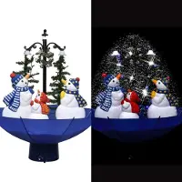 Prolenta Maison Exclusive - Kerstboom met sneeuw en parapluvoet, blauw, 75 cm, PVC
