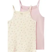 Name it Onderhemd crème / groen / rosa