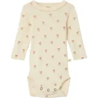 Lil´ Atelier Rompertje/body 'NBFNALU' sand / wit