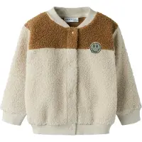Name it - Kid's Ballas L/S Teddy Card - Cardigan 86, beige