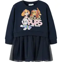 Name it Jurk 'Paw Patrol' nachtblauw / lichtlila / oranje / oudroze