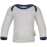Engel - Baby-Schlupfhemd Langarm - Merino-ondergoed 86/92, grijs/wit