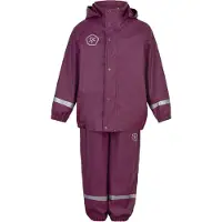 Color Kids Regenkleidung m. Träger - PU - Plum Kaspisch - - 1 Jahr (80) - Regenkleidung