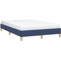 vidaXL Bedframe zonder matras 120x190 cm stof blauw