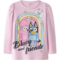 Name it Shirt 'NMFJESSIE BLUEY' blauw / geel / rosa / lichtroze