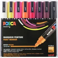 Posca Pc5m-medium Tip Warm Marker Pen 8 Units Veelkleurig Kinderen