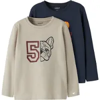 Name it Shirt 'NMMVUX' beige / navy / rood / zwart