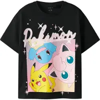 Name it Shirt 'NKFJydi Pokemon' blauw / geel / rosa / zwart