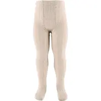 Condor Strumpfhosen - Viskose - Rib - Beige m. Glitzer - - 6-12 mt - Strumpfhosen