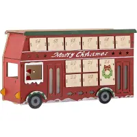 Bloomingville Edward adventskalender met verlichting bus Rood