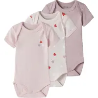 Name it Rompertje/body rosa / oudroze / pastelroze / rood