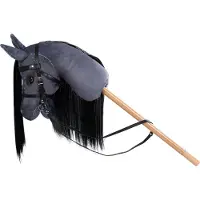 ByAstrup Hobbypaard - 68 cm - Grijs/Zwart - - OneSize - Speelgoed