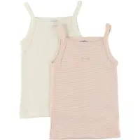Petit Bateau Unterhemd - 2er-Pack - Weiß/Rosa - - 2 Jahre (92) - Unterhemden