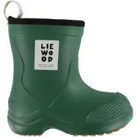 Liewood Regenlaarzen 'Aston' smaragd / zwart / wit