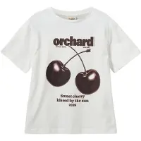 Sofie Schnoor girls T-shirt wit Meisjes Katoen Ronde hals Printopdruk - maat 140