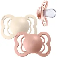 BIBS Supreme+ Schnuller - Gr. 2 - 2er-Pack - Symmetrisch - Ivory - - 6-18 mt - Schnuller