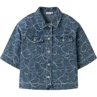 Name It Kids Blouse blauw denim / wit