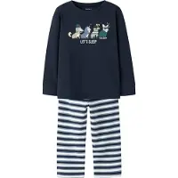 Name it Nachtkledij 'NMMRAMEL' navy / donkergroen / wit