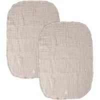 Sebra Verschoonmatje - 2-pack - Mousseline - Steiger Beige - - OneSize - Verschoonmatjes