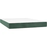 Syfax Pocketveringmatras medium 140x210x20 cm fluweel donkergroen