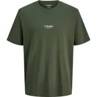 Jack & Jones Junior Shirt 'JJESOHO' donkergroen / wit