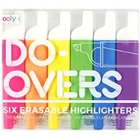 Ooly Do-Overs Uitwisbare Markers [Set van 6] - Chisel Tip - Voor Notities, Tekeningen, Schoolbenodigdheden