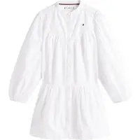 Tommy Hilfiger Girls Broderie Anglaise Shirt Dress White Maat: 12 | Jurken Outlet | kids | Wit
