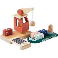 Kids Concept Houten Speelgoed - Vrachthaven - Aiden - - OneSize - Speelgoed