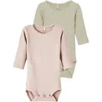 Name it Rompertje/body 'NBFKab' beige gemêleerd / rosa