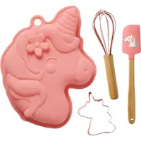 Rice - Baking Set Unicorn Love - Pink - Set of 4