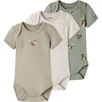 Name it Rompertje/body beige / bruin / taupe / jade groen