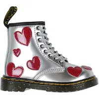 Dr. Martens Stiefel - 1460 T - Silver Metallic+Hellrot/Lackierun - - 25 - Stiefel
