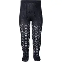 Condor Strumpfhosen - Navy m. Lochmuster - - 0-3 mt - Strumpfhosen