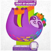 Ooly Colorific Canvas Verf op Nummer Kit Gelukkige luiaard