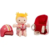 Lilliputiens Lena And Bicycle Seat Doll Rood Kinderen