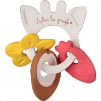 Sophie La Girafe Bijtring met geur - 5-Senses Collectie - Bijtspeelgoed - Babyspeelgoed - 3 Geuren - Vanaf 0 maanden - OK-Biobased - In witte geschenkdoos